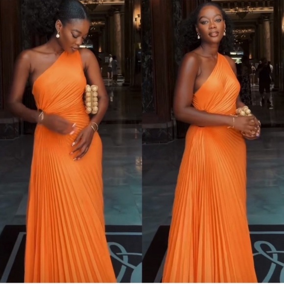 A.L.C. Delfina Dress in Citrus Orange in Size 2 - Picture 4 of 16